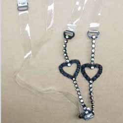 Fashion stone bra straps with heart designs (Pierre Fashion bretelles avec des dessins coeur)