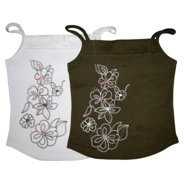 Girl`s Knitted Vest Tops (Girl `s Strickweste Tops)