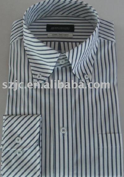 LS Black/White Striped shirt (LS Noir / Blanc chemise rayée)