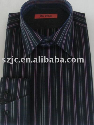 L/S Jacquard Purple Striped shirt (L/S Jacquard Purple Striped shirt)
