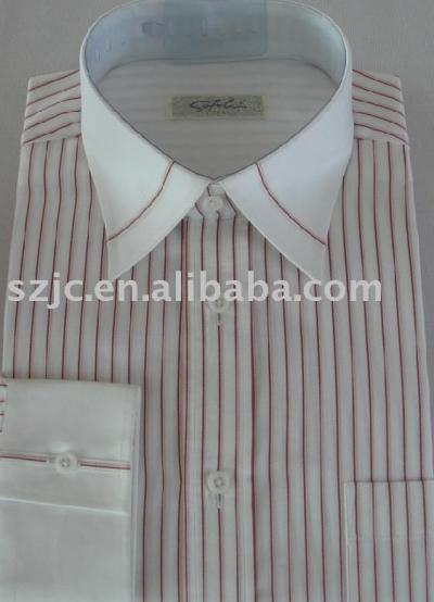 LS Red Stripe Binding shirt