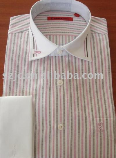 L/S Men`s Pink Brown shirt (L / S Men `s shirt Rose Brown)