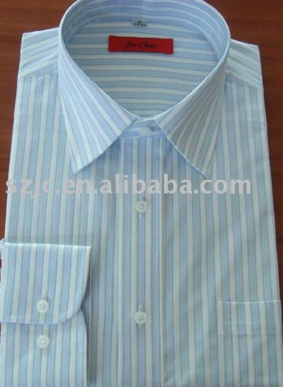 L/S Men`s white blue shirt (L / S Men `s chemise bleu blanc)