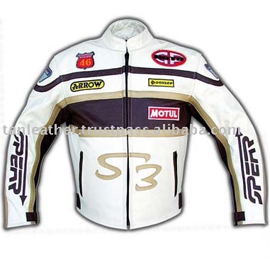 Motorbike Leather Jacket (Veste en cuir moto)