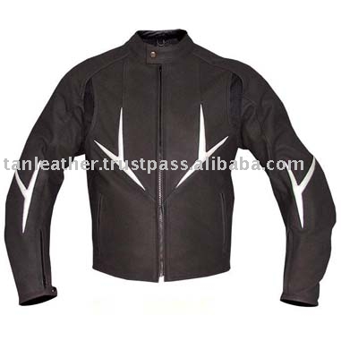 Motorbike Leather Jacket (Veste en cuir moto)