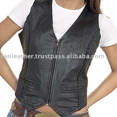 Motorbike Leather Vest (Motorrad Lederweste)