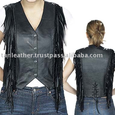 Motorbike Leather Vest (Motorrad Lederweste)