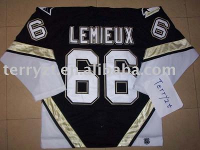 Hockey Jersey MARIO LEMIEUX #66 BLACK