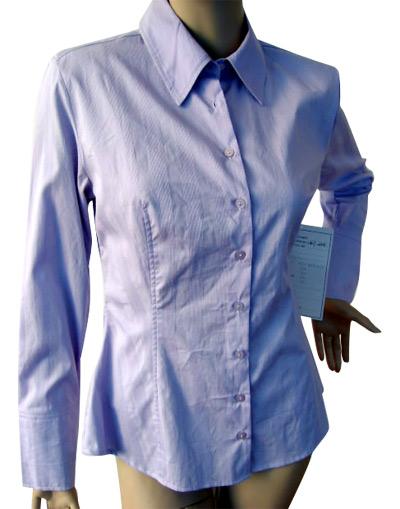 Ladies` Cotton Dobby Stripe Shirt (Ladies `Coton Dobby Stripe Shirt)
