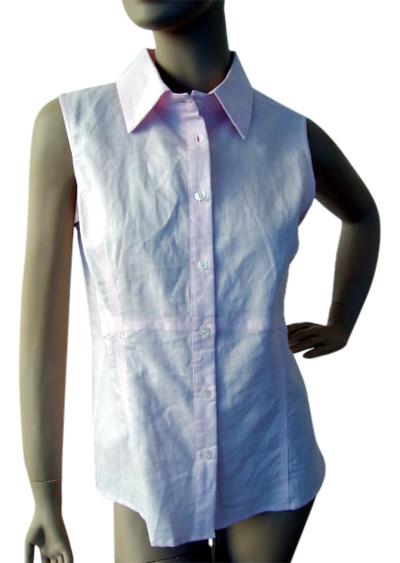 Ladies` Linen/Cotton Sleeveless Shirt (Ladies` Linen/Cotton Sleeveless Shirt)