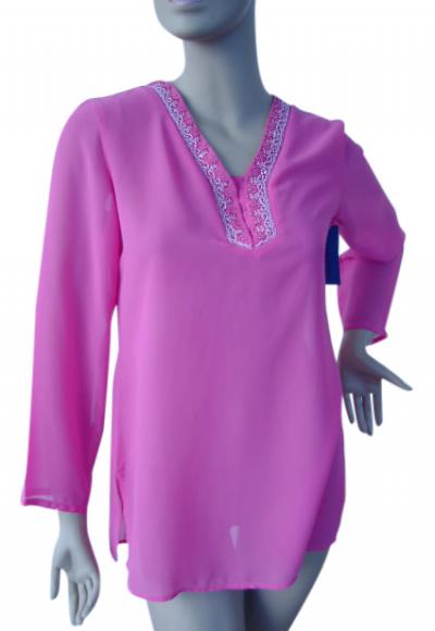 Ladies` Polyester Chiffon Kurta with Sequins (Ladies` Polyester Chiffon Kurta with Sequins)