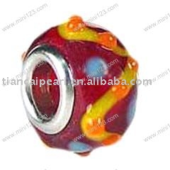 fashion glass bead(big hole)