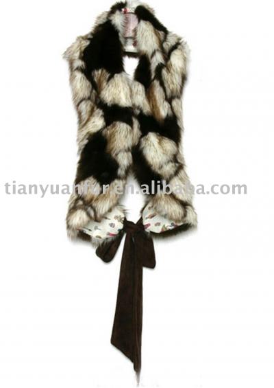 Y213 women`s fur waistcoat (Y213 Женская меховая жилетка)