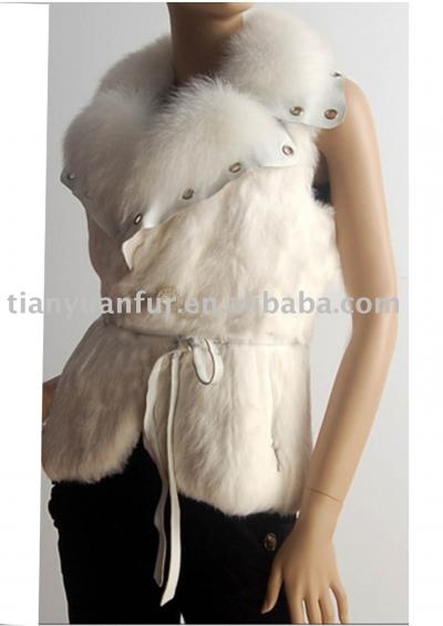 W217-rabbit and fox fur vest (W217-кролик и жилеты лисий мех)