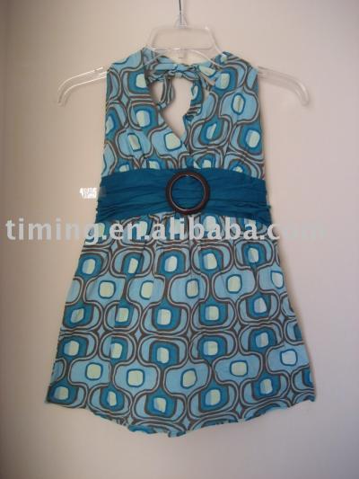Lady`s tank top with buckle at front and contrast w (Lady`s tank top with buckle at front and contrast w)