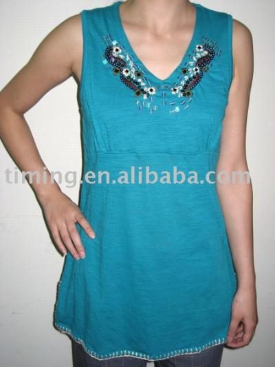 Junior Tank Top with Emb. and Beading (Junior Tank Top with Emb. and Beading)