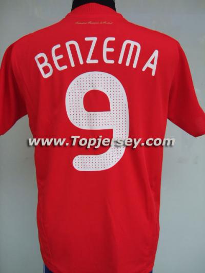 08 Euro cup France National team #9 BENZEMA soccer jersey(AWAY)---TOP1.SUPPLIER (08 Euro cup France National Team # 9 BENZEMA Fußball-Trikot (auswärts) --- TOP)