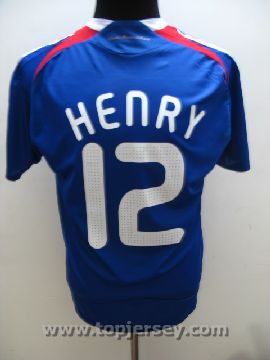 2008 EURO Cup #12 HENRY FRANCE HOME SOCCER JERSEY (2008 EURO Cup # 12 Henry FRANCE HOME SOCCER JERSEY)