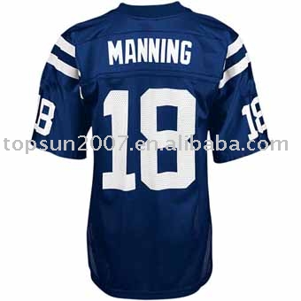 #18 Manning Football Jersey(Captain Sign) (# 18 Manning Fußball Jersey (Captain Sign))
