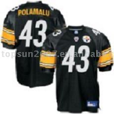 #43 Troy Polamalu Black Authentic Football Jersey Football Jersey (# 43 Troy Polamalu Black Authentic Fußball Fußball Jersey Jersey)