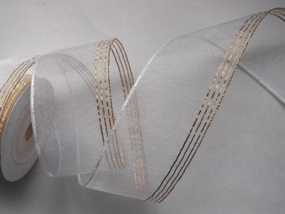 Sheer Ribbon With Gold Lines (Sh r лента с золотой линией)