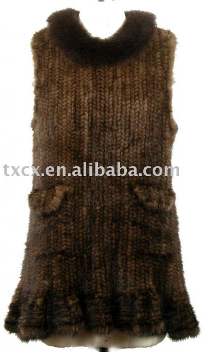 Knitted Mink Fur Dress (Gestrickte Mink Fur Dress)