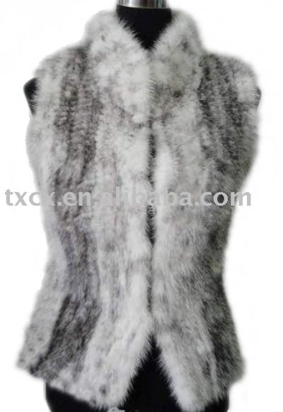 Cross Mink Fur Knitted Vest (Cross Mink Fur Strickweste)