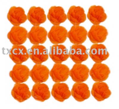 REX RABBIT fur flower coat pin (REX Rabbit fur coat Blume pin)