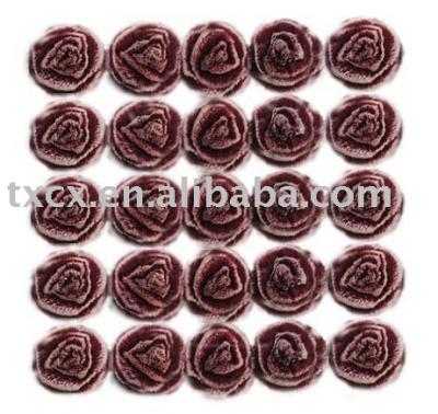 REX RABBIT fur flower coat pin (REX Rabbit fur coat Blume pin)