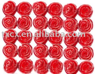 REX RABBIT fur flower coat pin (REX Rabbit fur coat Blume pin)
