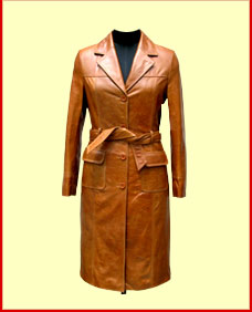Leather Ladies Long Coat (Leather Ladies Long Coat)