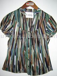 gedruckte kurze sleevess Bluse (gedruckte kurze sleevess Bluse)