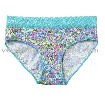 Seamless Lace Printed Briefs (Seamless Lace Printed Briefs)