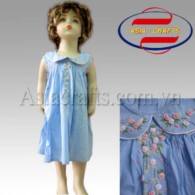 Glamour Girls` Smocked Dress, Unique Handmade For Children