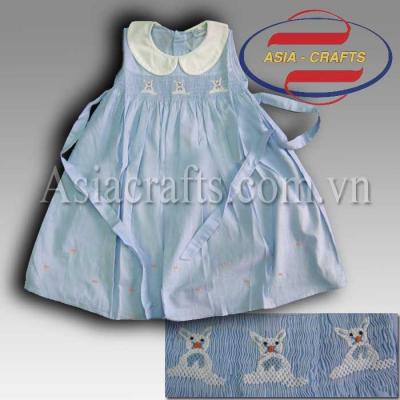 Children`s Smocked Dress, Unique Handmade Items From Asia-Crafts