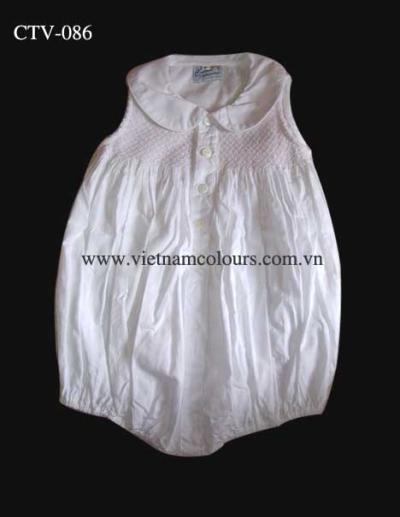 Hand Embroidered %26 Smocked Romper