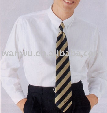 white shirt with colorful tie