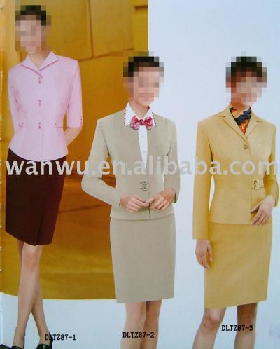 uniform,ladies` suits,worker wear,working uniform,working wear,suits,skirts (uniforme, Mesdames `costumes, robes de travailleur, de travail uniforme, de trav)