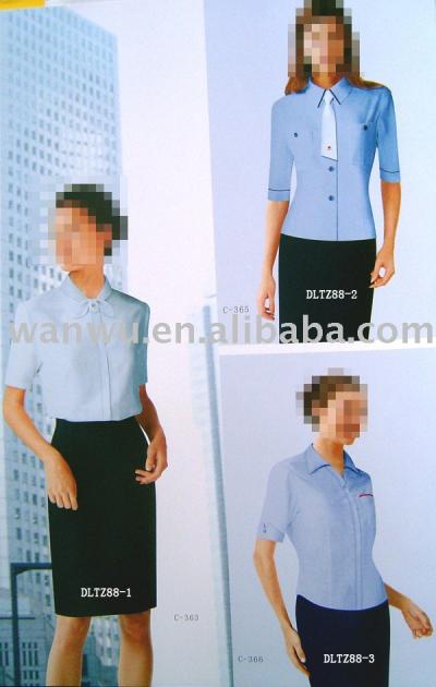 uniform,ladies` suits,worker wear,working uniform,working wear,suits,skirts (uniforme, Mesdames `costumes, robes de travailleur, de travail uniforme, de trav)