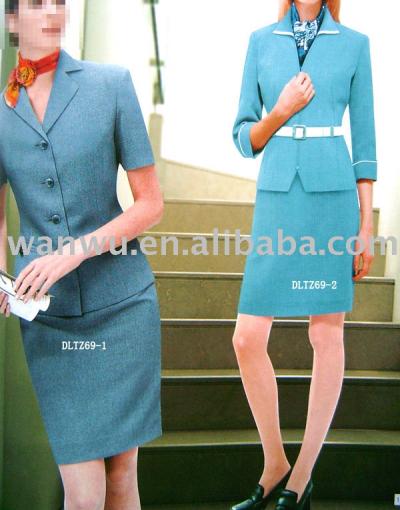 uniform,ladies` suits,worker wear,working uniform,working wear,suits,skirts (uniforme, Mesdames `costumes, robes de travailleur, de travail uniforme, de trav)