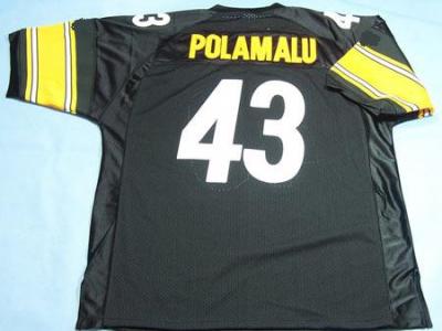 #43 Polamalu From Steelers Football Jersey (# 43 Polamalu От Стилерс Футбол-Джерси)