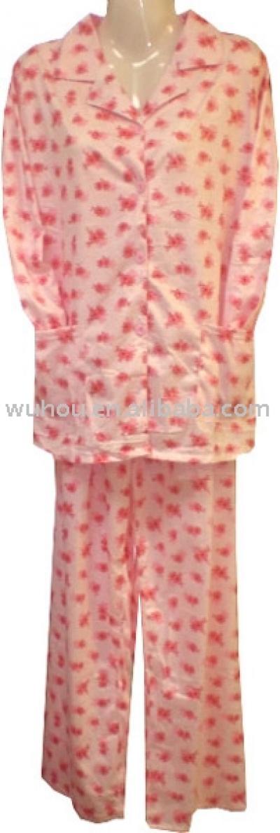 Ladies` Long Sleeve Pajamas Set With Long Pants (Ladies` Long Sleeve Pajamas Set With Long Pants)