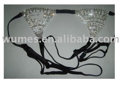 fabric bra strap with decorative metal part (fabric bra strap with decorative metal part)