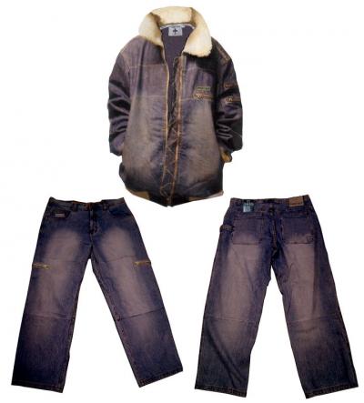 Denim Jacket With Fur Collar (Denim Jacket With Fur Collar)