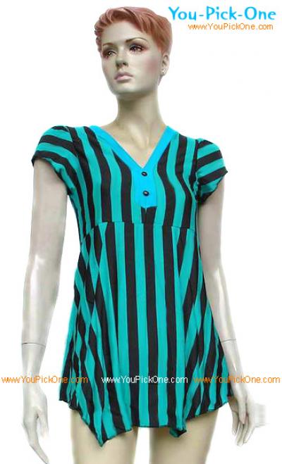 Stripe Blouse With 2 Colors (Stripe Blouse With 2 Colors)