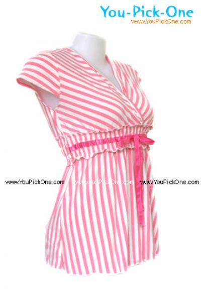 Stripe Blouse With Bow (Stripe Blouse With Bow)
