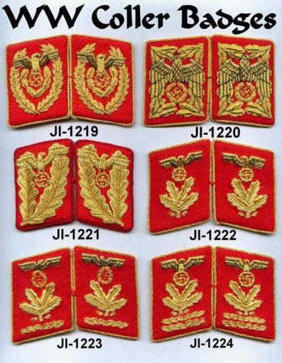 World War Collar Badges