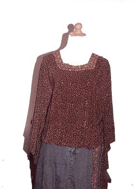 Blouse Crape Brown (Bluse Crape Brown)
