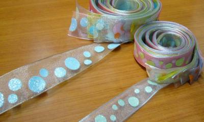 Sheer Ribbon With Dotted Print (Sheer Ribbon mit gepunkteten Drucken)