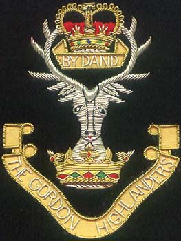 Hand Embroidery Bullion Wire The Gordon Highlanders Blazer Badge (Ручная вышивка Bullion Wire Blazer Гордон горцев Знак)